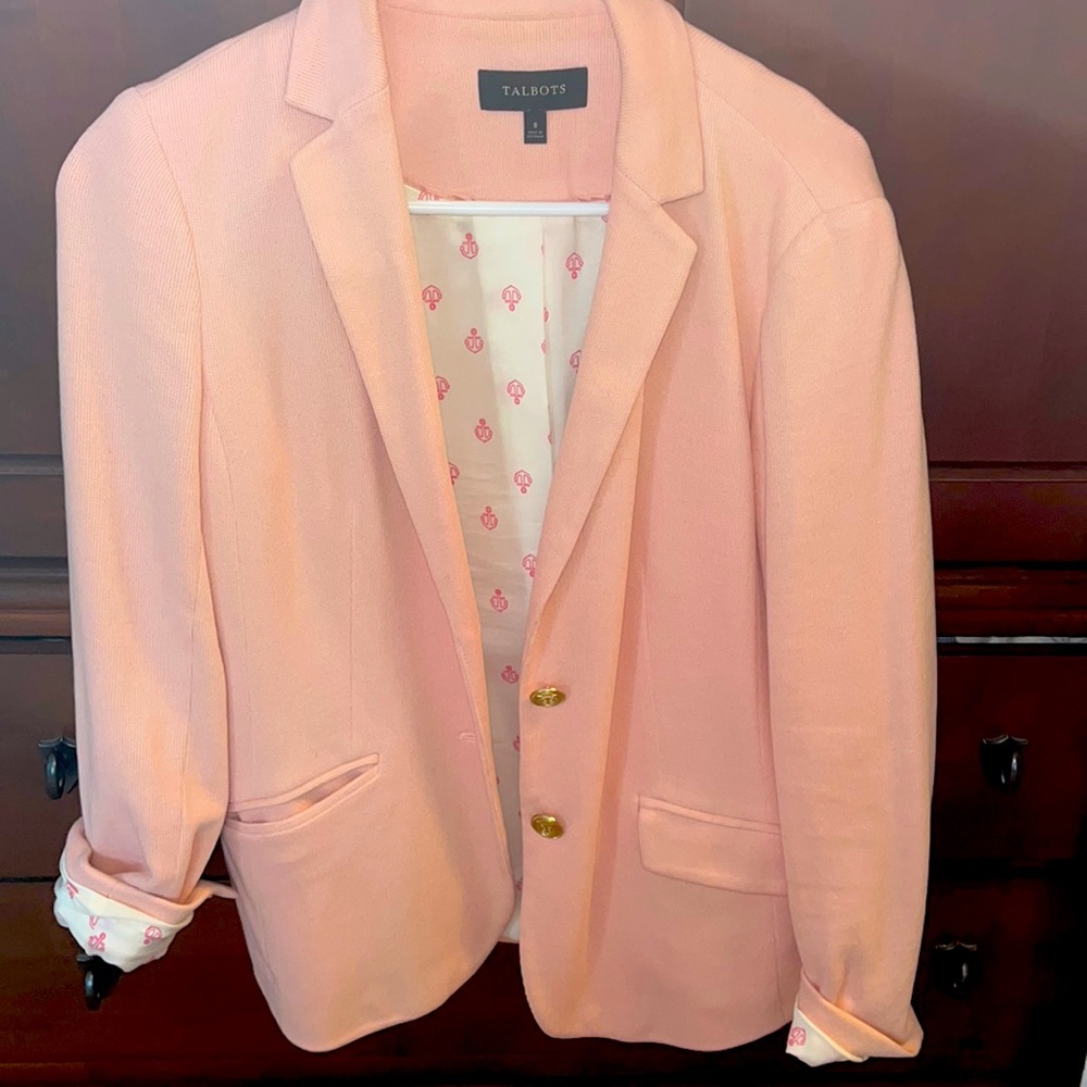 Talbots pink blazer